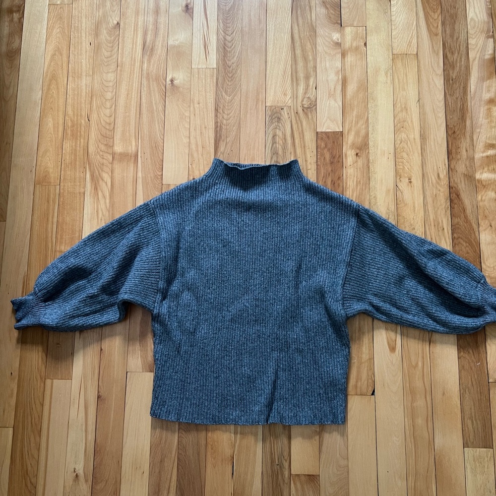 Grey turtleneck sweater
